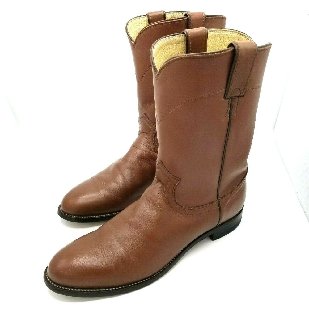 Mens Justin Leather Roper Western Cowboy Boots
